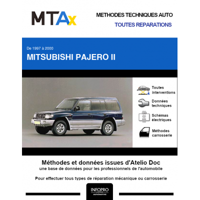 MTA Expert Mitsubishi Pajero II BREAK 5 portes de 08/1997 à 07/2000
