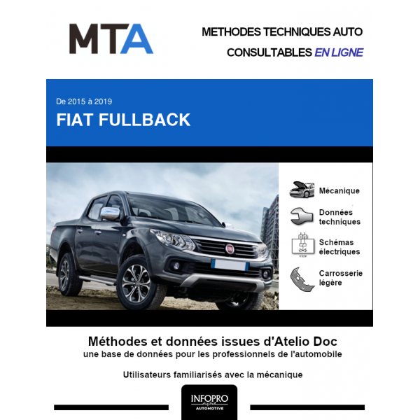 MTA Fiat Fullback PICKUP DBL.CAB. 4 portes de 05/2015 à ce jour