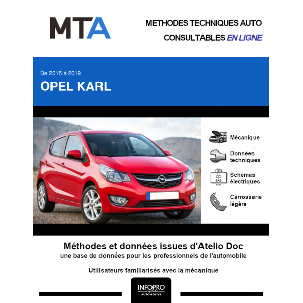 MTA Opel Karl HAYON 5 portes de 04/2015 à ce jour