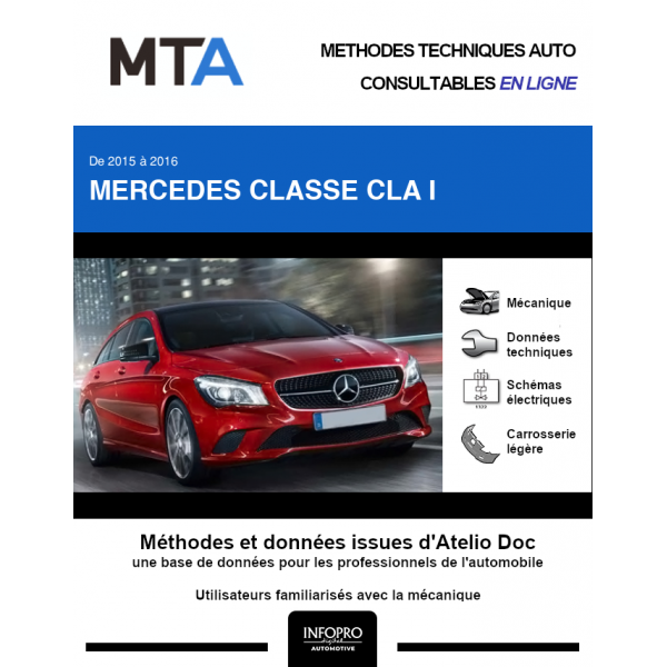 MTA Mercedes Classe cla I BREAK 5 portes de 02/2015 à ce jour