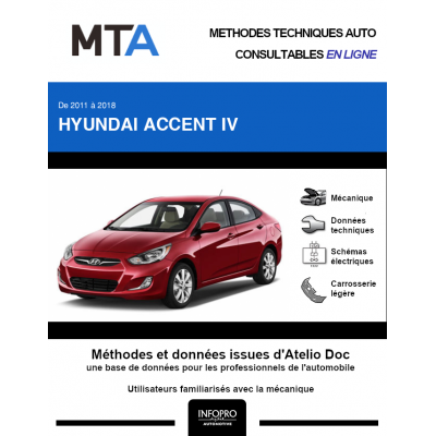 MTA Hyundai Accent IV BERLINE 4 portes de 01/2011 à ce jour