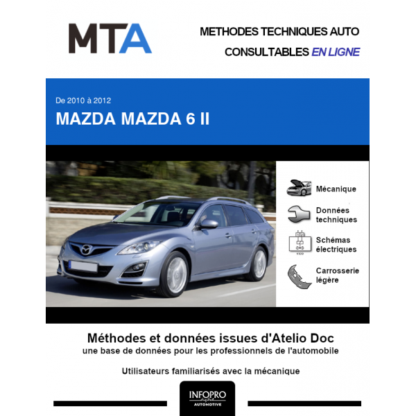 MTA Mazda Mazda 6 II BREAK 5 portes de 03/2010 à 12/2012