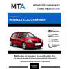 MTA Renault Clio campus II HAYON 3 portes de 07/2009 à 12/2012