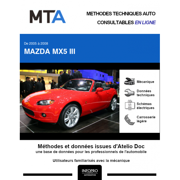MTA Mazda Mx5 III CABRIOLET 2 portes de 10/2005 à 10/2008