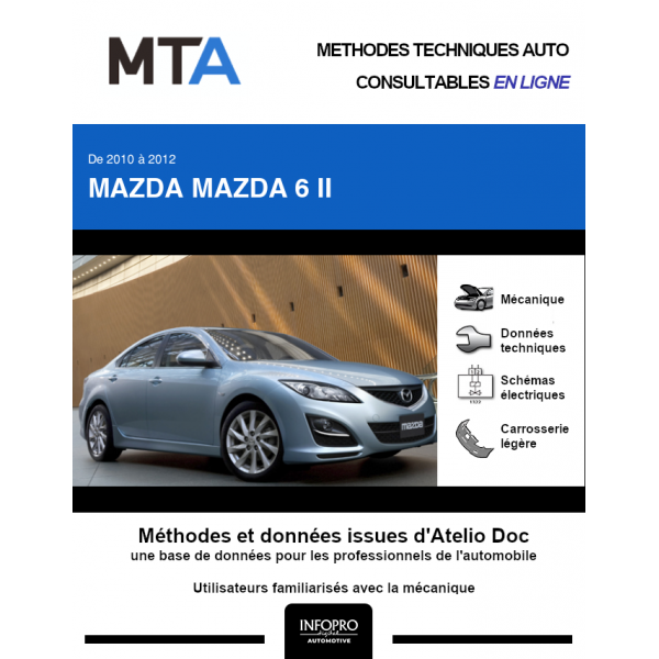 MTA Mazda Mazda 6 II BERLINE 4 portes de 03/2010 à 12/2012