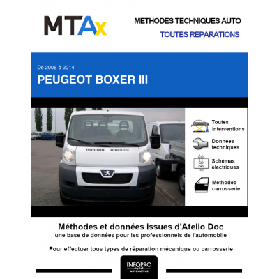 MTA Expert Peugeot Boxer III PLATEAU DOUBLE CABINE 4 portes de 06/2006 à 06/2015