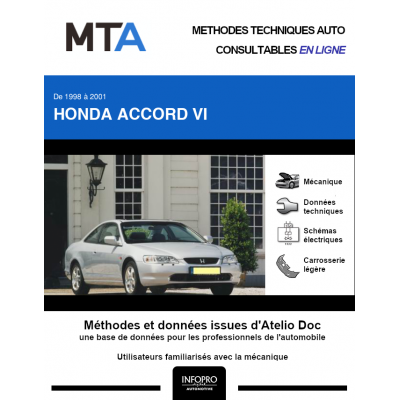 MTA Honda Accord VI COUPE 2 portes de 07/1998 à 04/2001
