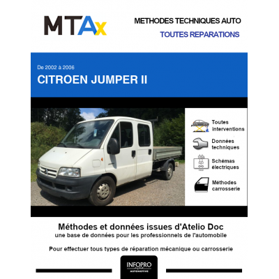 MTA Expert Citroen Jumper II PLATEAU DOUBLE CABINE 4 portes de 02/2002 à 06/2006