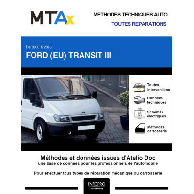 MTA Expert Ford (eu) Transit III CHASSIS CABINE 2 portes de 03/2000 à 09/2006