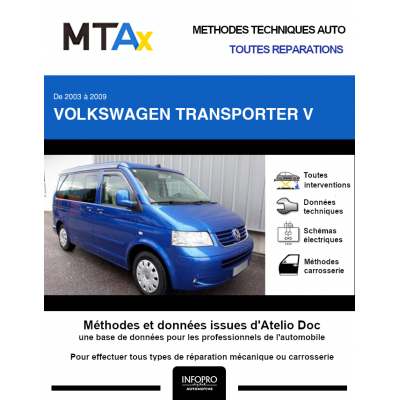 MTA Expert Volkswagen Transporter V COMBI 4 portes de 06/2003 à 08/2009