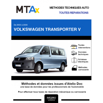 MTA Expert Volkswagen Transporter V COMBI 4 portes de 06/2003 à 08/2009