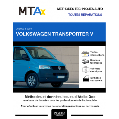 MTA Expert Volkswagen Transporter V CHASSIS CABINE 2 portes de 06/2003 à 08/2009