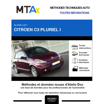 MTA Expert Citroen C3 pluriel I CABRIOLET 2 portes de 03/2008 à 12/2010