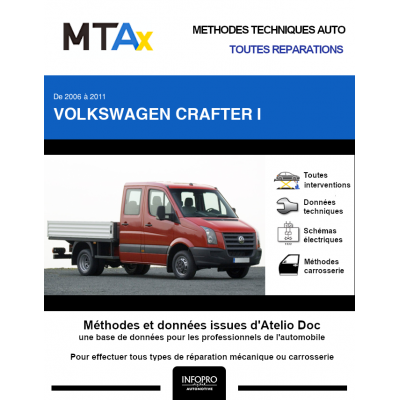 MTA Expert Volkswagen Crafter I CHASSIS DOUBLE CABINE 4 portes de 06/2006 à 05/2011