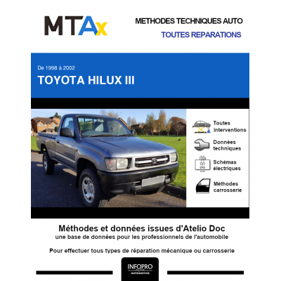 MTA Expert Toyota Hilux III PICKUP 2 portes de 03/1998 à 02/2002