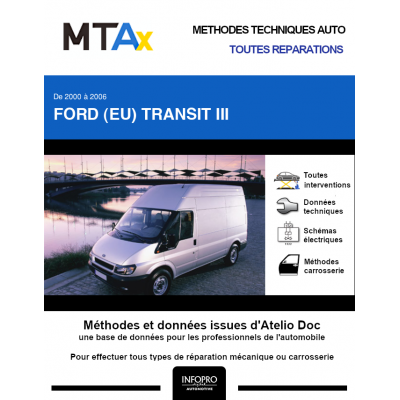 MTA Expert Ford (eu) Transit III FOURGON 4 portes de 08/2000 à 09/2006