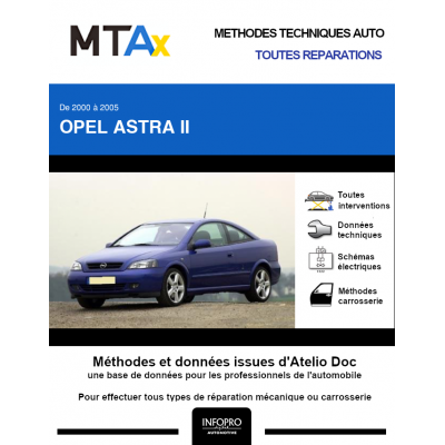MTA Expert Opel Astra II COUPE 2 portes de 05/2000 à 02/2005