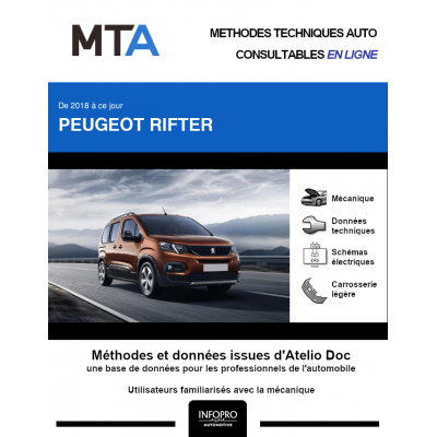 MTA Peugeot Rifter BREAK 5 portes de 05/2018 à ce jour