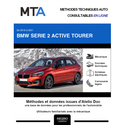 MTA Bmw Serie 2 active tourer MONOSPACE 5 portes de 05/2018 à ce jour