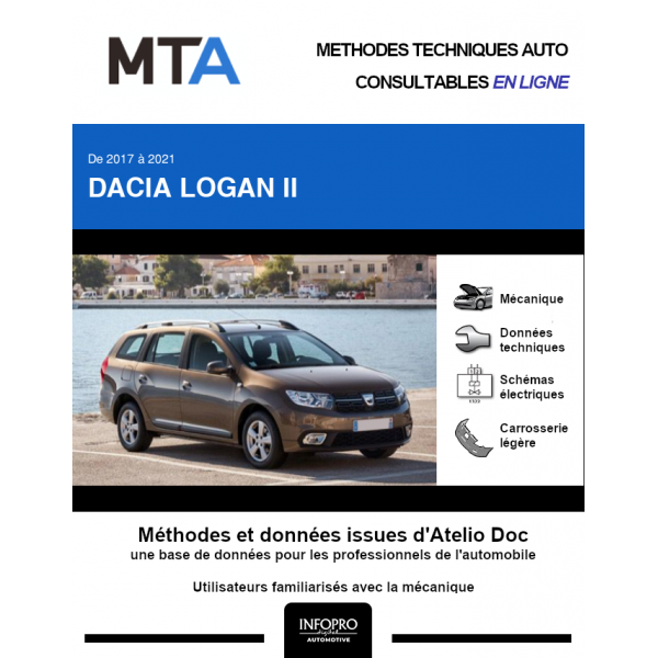 MTA Dacia Logan II BREAK 5 portes de 02/2017 à ce jour