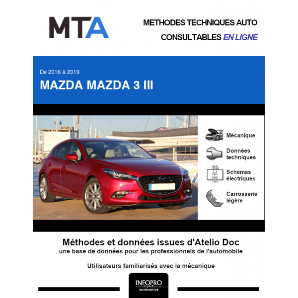 MTA Mazda Mazda 3 III HAYON 5 portes de 10/2016 à ce jour