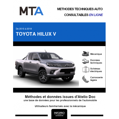 MTA Toyota Hilux V PICKUP 2 portes de 12/2015 à ce jour
