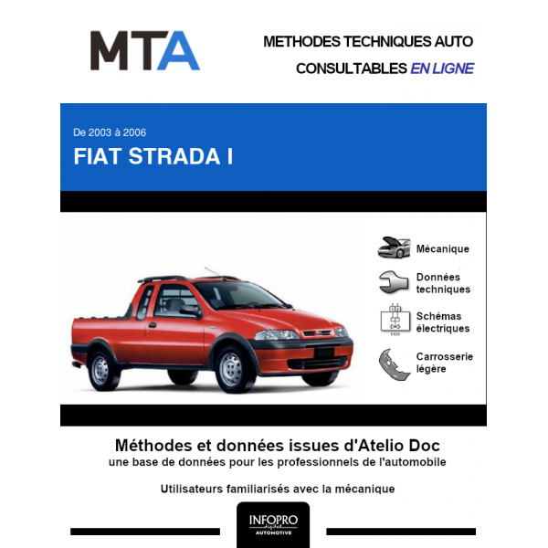 MTA Fiat Strada I PICKUP 2 portes de 04/2003 à 06/2006