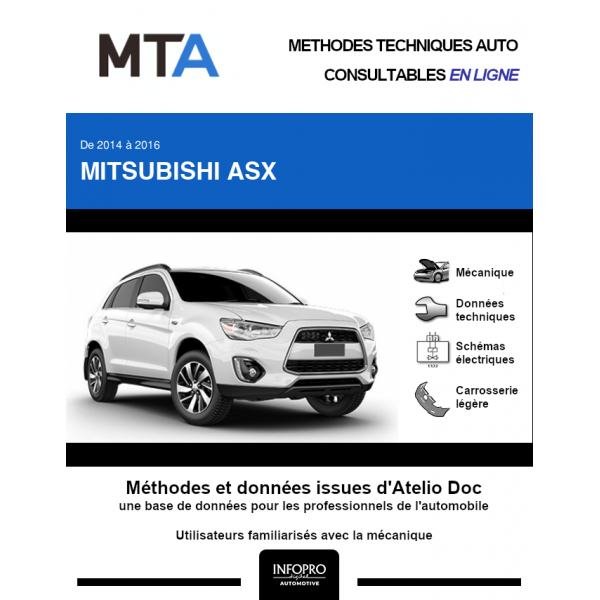 MTA Mitsubishi Asx BREAK 5 portes de 10/2014 à ce jour