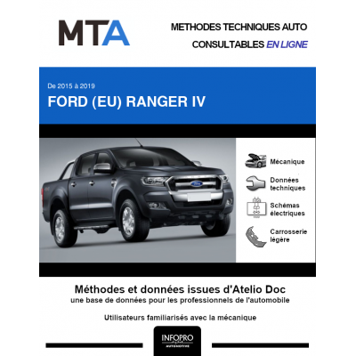 MTA Ford (eu) Ranger IV PICKUP DBL.CAB. 4 portes de 09/2015 à ce jour