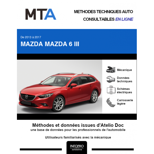 MTA Mazda Mazda 6 III BREAK 5 portes de 01/2013 à ce jour