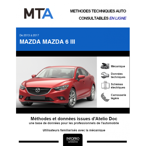 MTA Mazda Mazda 6 III BERLINE 4 portes de 01/2013 à ce jour