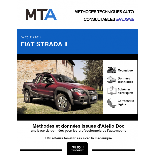 MTA Fiat Strada II PICKUP 2 portes de 01/2012 à 06/2014