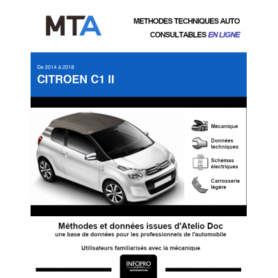 MTA Citroen C1 II HAYON 3 portes de 06/2014 à ce jour