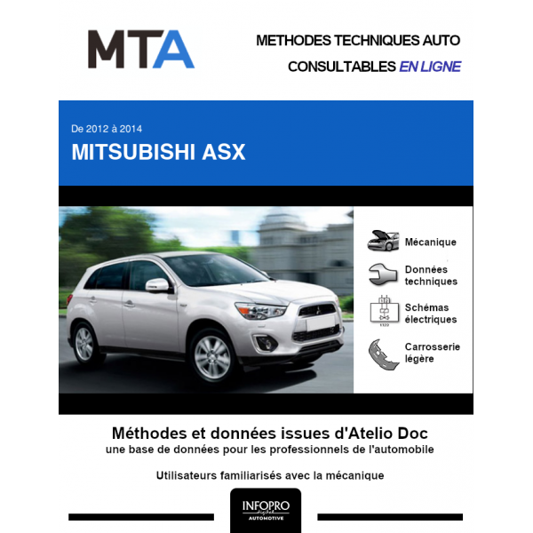 MTA Mitsubishi Asx BREAK 5 portes de 05/2012 à 10/2014