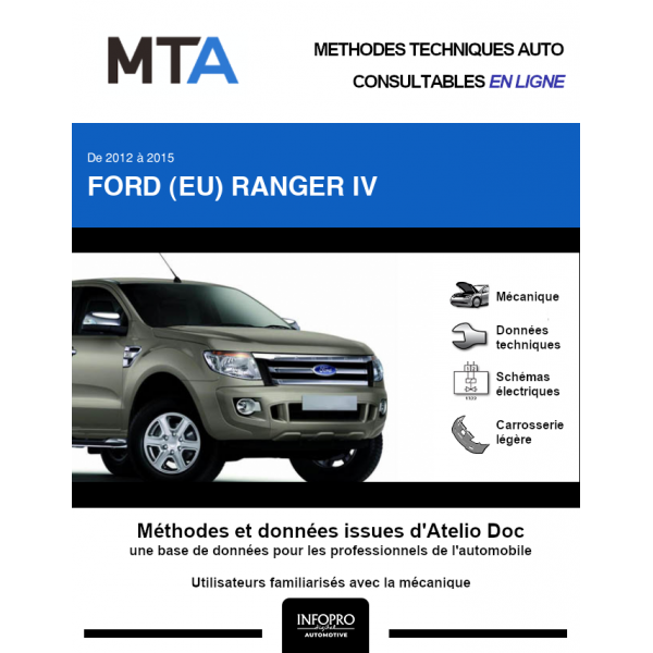 MTA Ford (eu) Ranger IV PICKUP 4 portes de 11/2011 à 12/2015