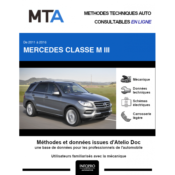 MTA Mercedes Classe m III BREAK 5 portes de 06/2011 à 03/2016