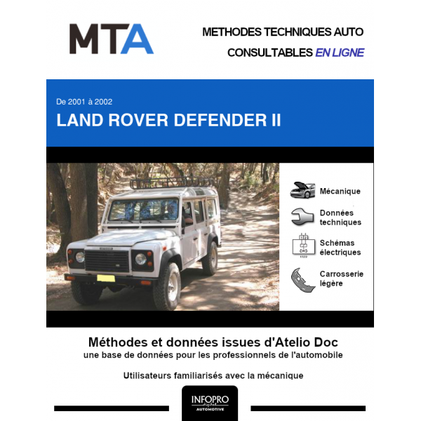 MTA Land rover Defender II BREAK 5 portes de 10/2001 à 10/2002