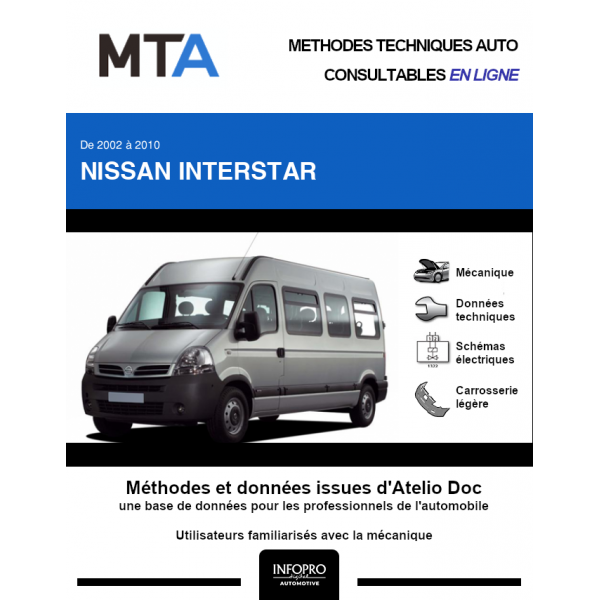MTA Nissan Interstar COMBI 5 portes de 06/2009 à 04/2010