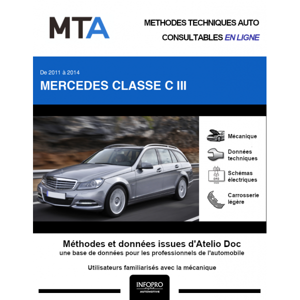 MTA Mercedes Classe c III BREAK 5 portes de 01/2011 à 06/2014