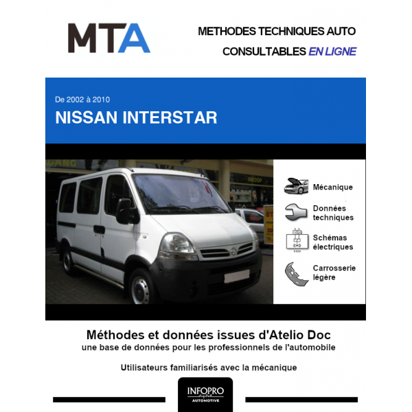MTA Nissan Interstar COMBI 5 portes de 06/2009 à 04/2010