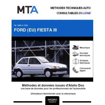 MTA Ford (eu) Fiesta III HAYON 3 portes de 03/1989 à 01/1994