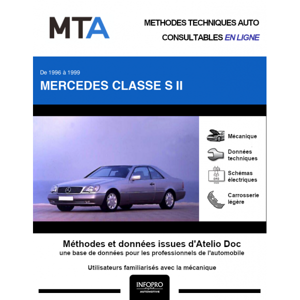 MTA Mercedes Classe s II COUPE 2 portes de 08/1996 à 01/1999
