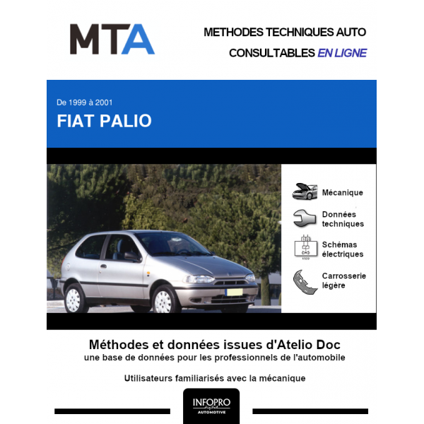 MTA Fiat Palio HAYON 3 portes de 11/1999 à 10/2001