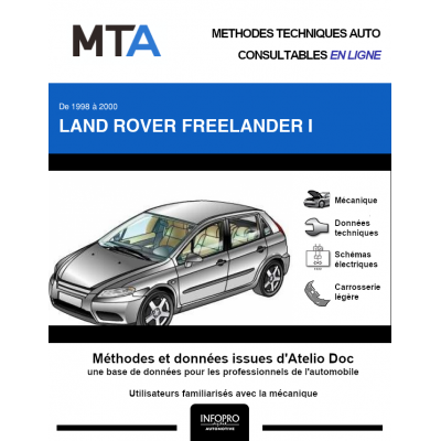 MTA Land rover Freelander I CHASSIS CABINE 2 portes de 01/1998 à 07/2000