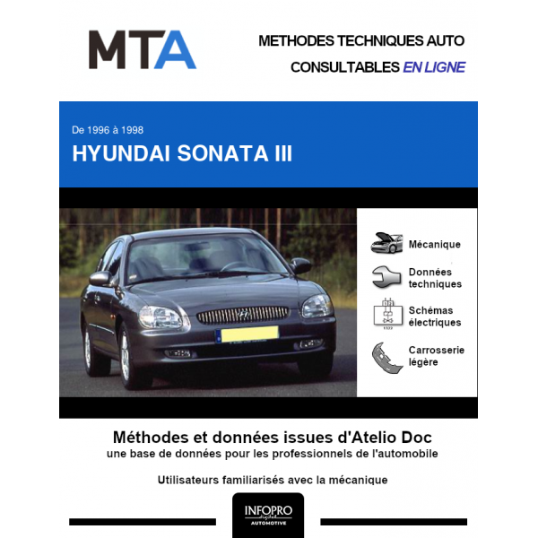 MTA Hyundai Sonata III BERLINE 4 portes de 09/1996 à 09/1998