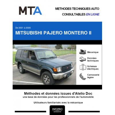 MTA Mitsubishi Pajero montero II BREAK 5 portes de 05/2001 à 12/2005