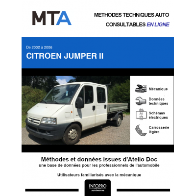 MTA Citroen Jumper II PLATEAU DOUBLE CABINE 4 portes de 02/2002 à 06/2006