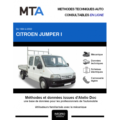 MTA Citroen Jumper I PLATEAU DOUBLE CABINE 4 portes de 02/1994 à 02/2002