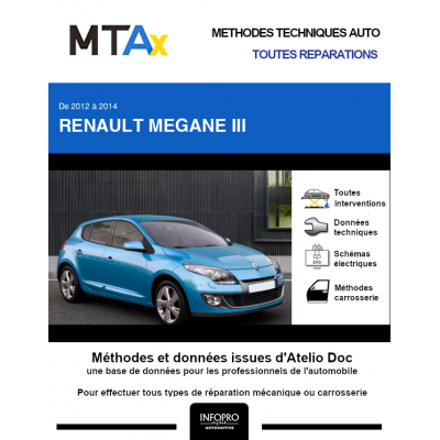 MTA Expert Renault Megane III HAYON 5 portes de 01/2012 à 06/2014
