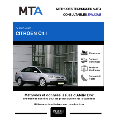 MTA Citroen C4 I BERLINE 4 portes de 07/2007 à 07/2008